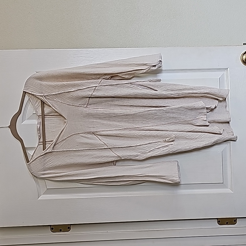 Zara white short dress/tunic bohemian medium pockets 😍